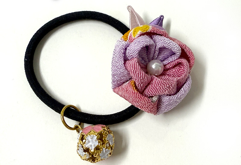 細工纏花雙層髮圈